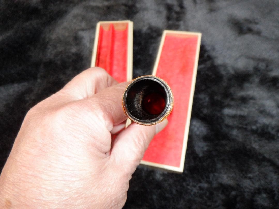 篳篥(ひちりき) 煤竹製 茶色 ケース付き