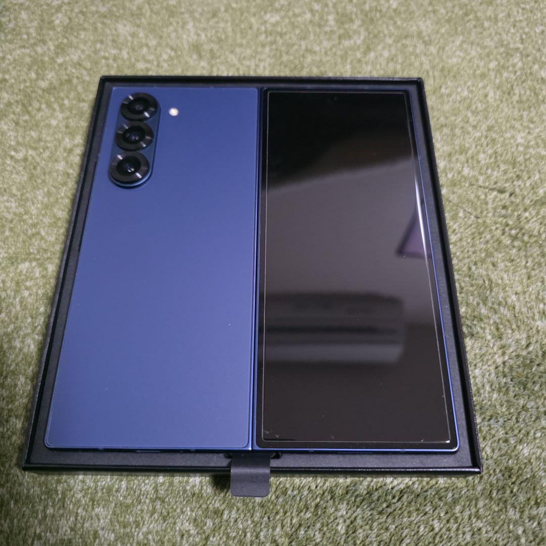 【美品】Galaxy Z Fold6 青折りたたみ式スマートフォン