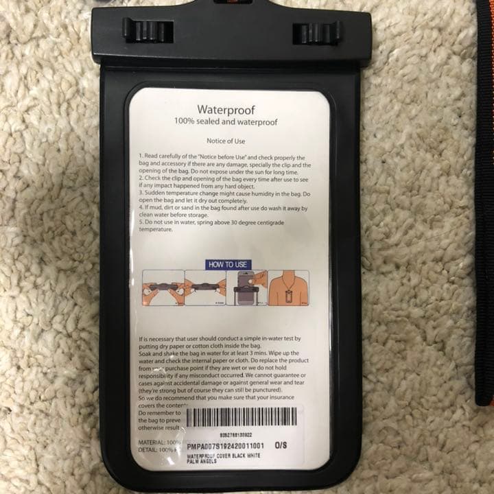 新品/定価2万円 Palm angels 防水 スマホケース