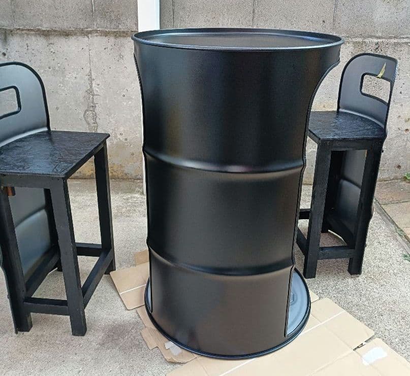 受注生産！ドラム缶remakeテーブル＆チェア‼️ブラック