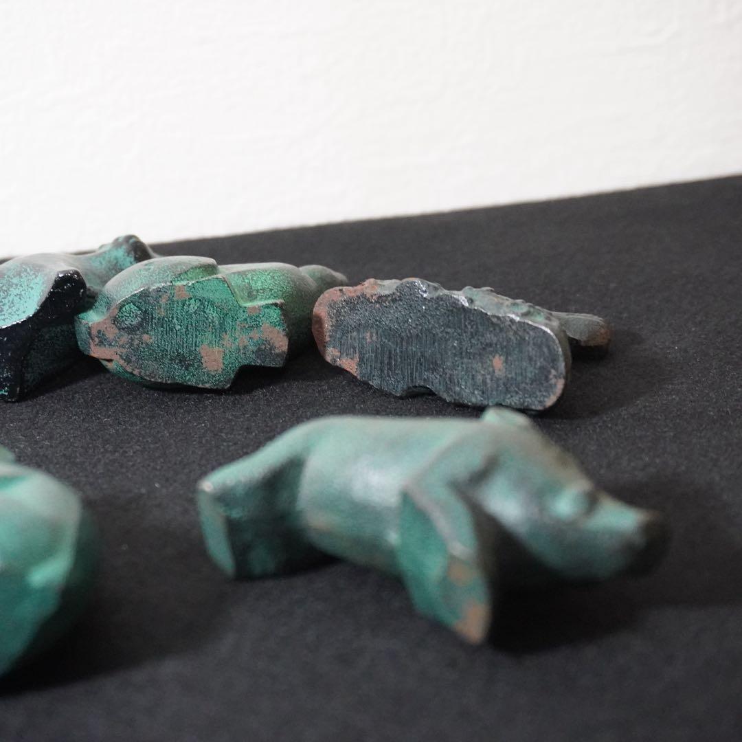 【中古】干支 十二支 文鎮　鋳鉄 セット売り