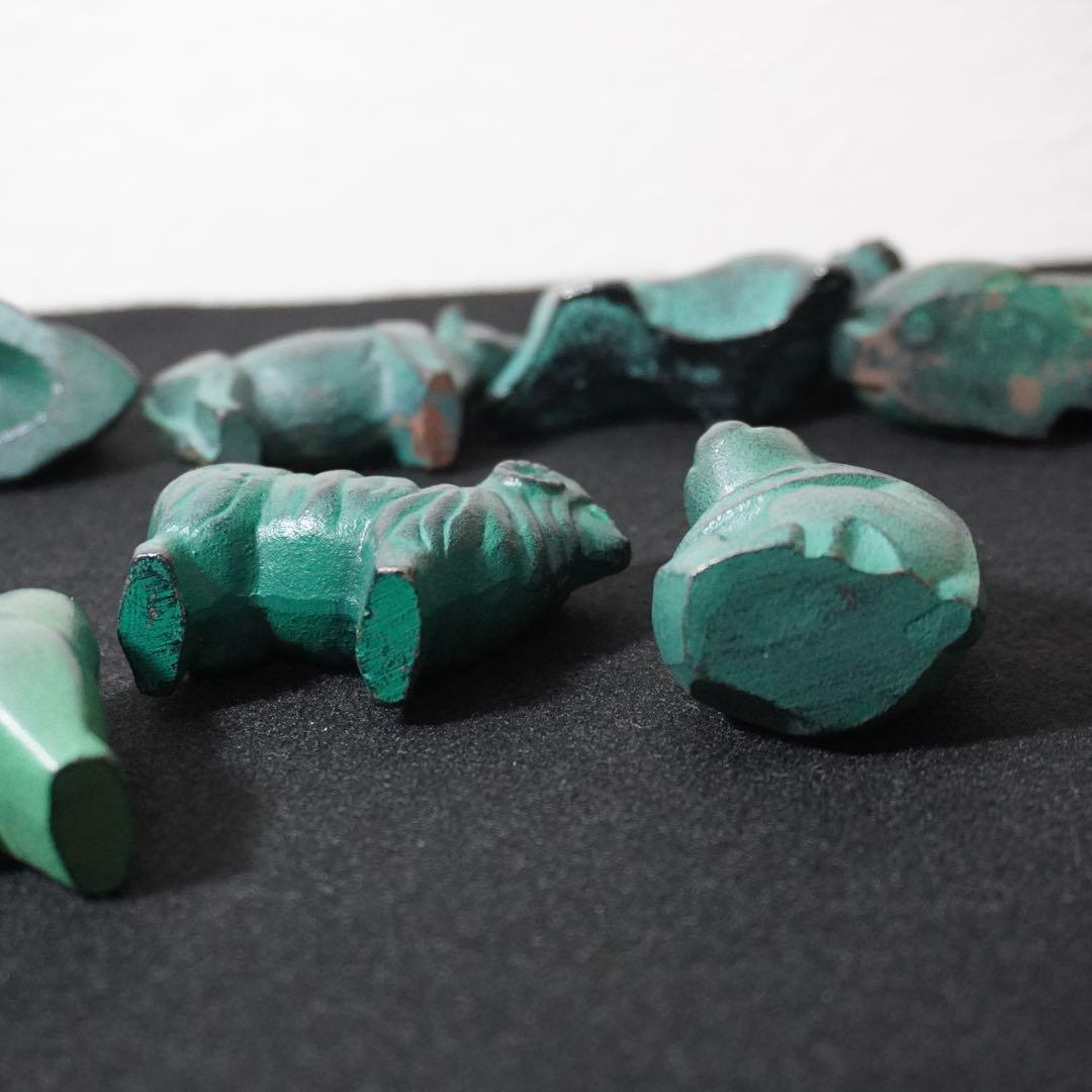 【中古】干支 十二支 文鎮　鋳鉄 セット売り