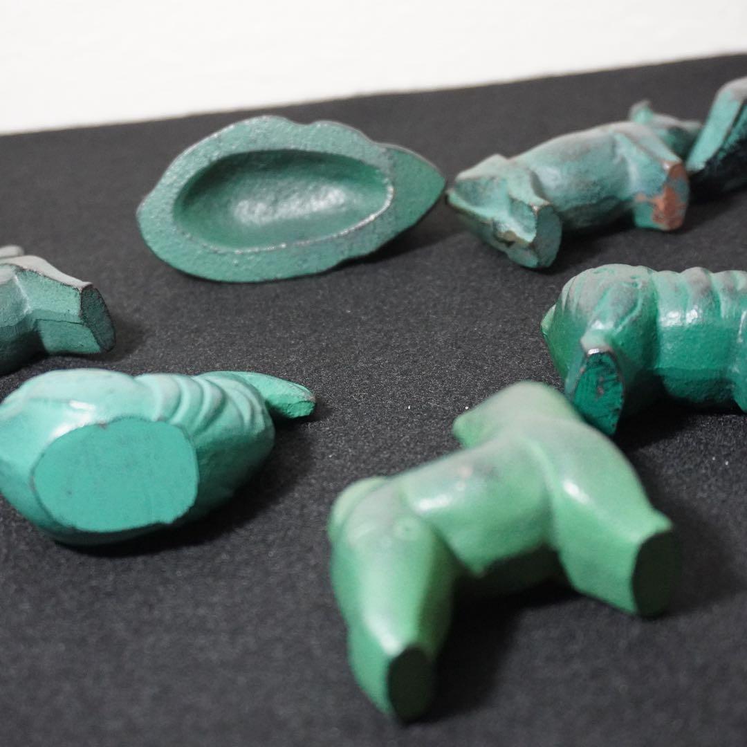 【中古】干支 十二支 文鎮　鋳鉄 セット売り