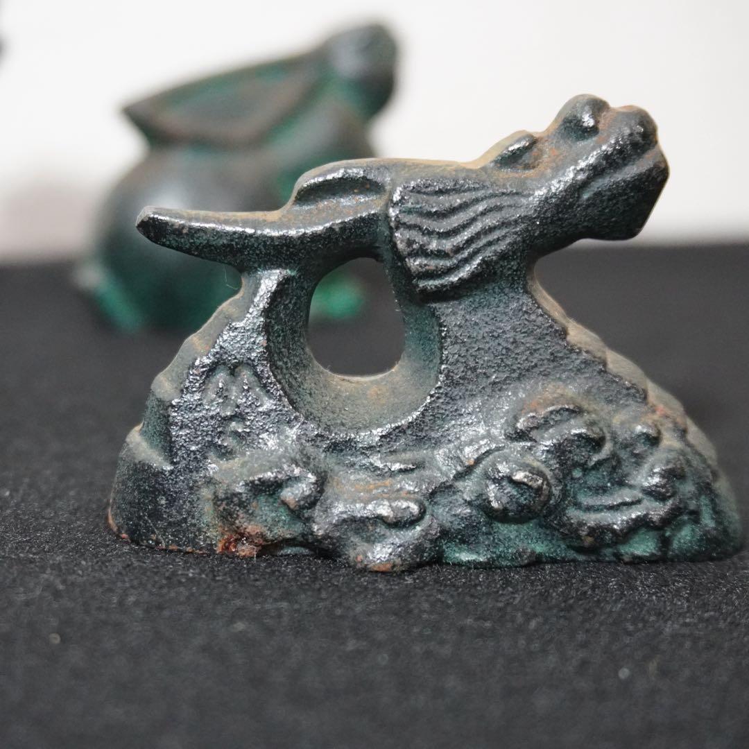 【中古】干支 十二支 文鎮　鋳鉄 セット売り