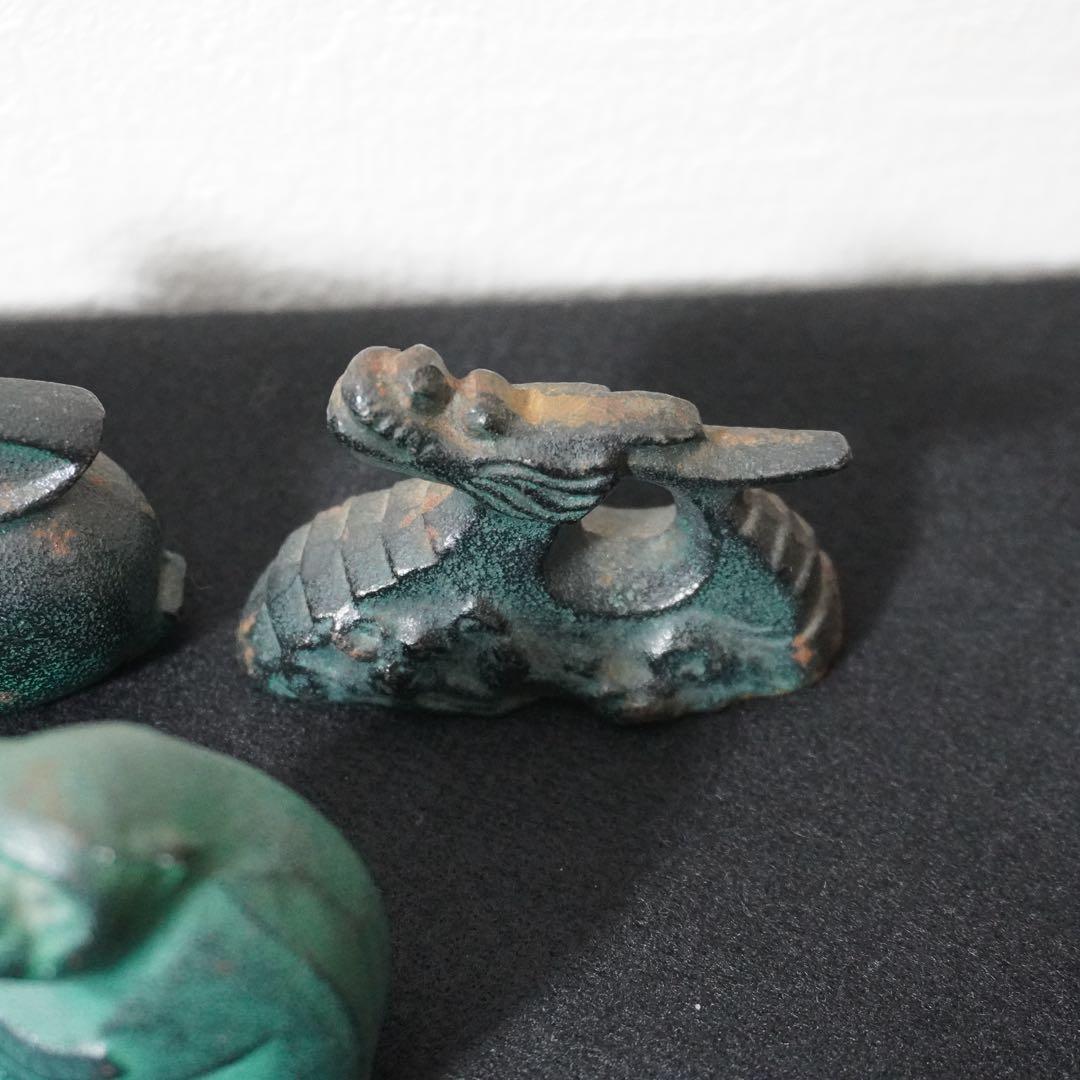 【中古】干支 十二支 文鎮　鋳鉄 セット売り