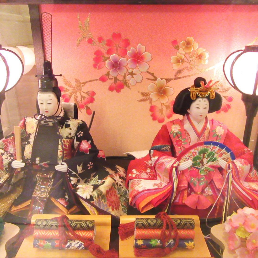 ★美品★雛飾り★衣裳着親玉ケース入り★芥子2人★吉徳監修★箱付き★
