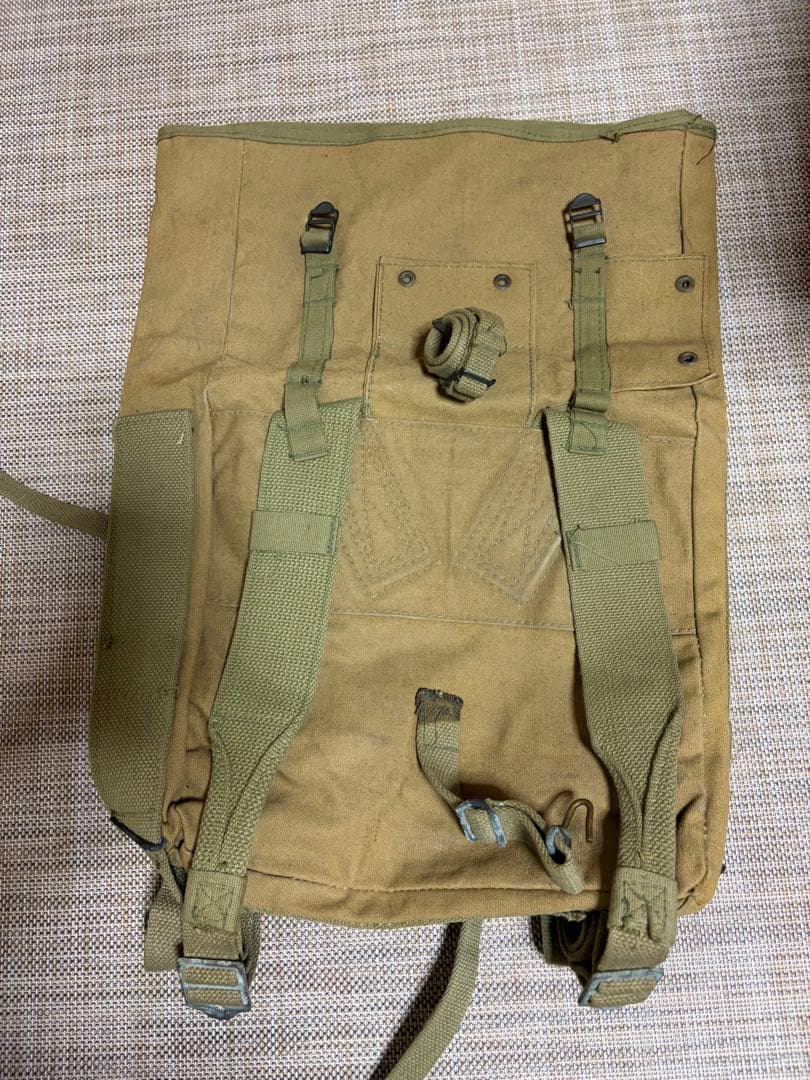 カーキ キャンバス メッセンジャーバッグ