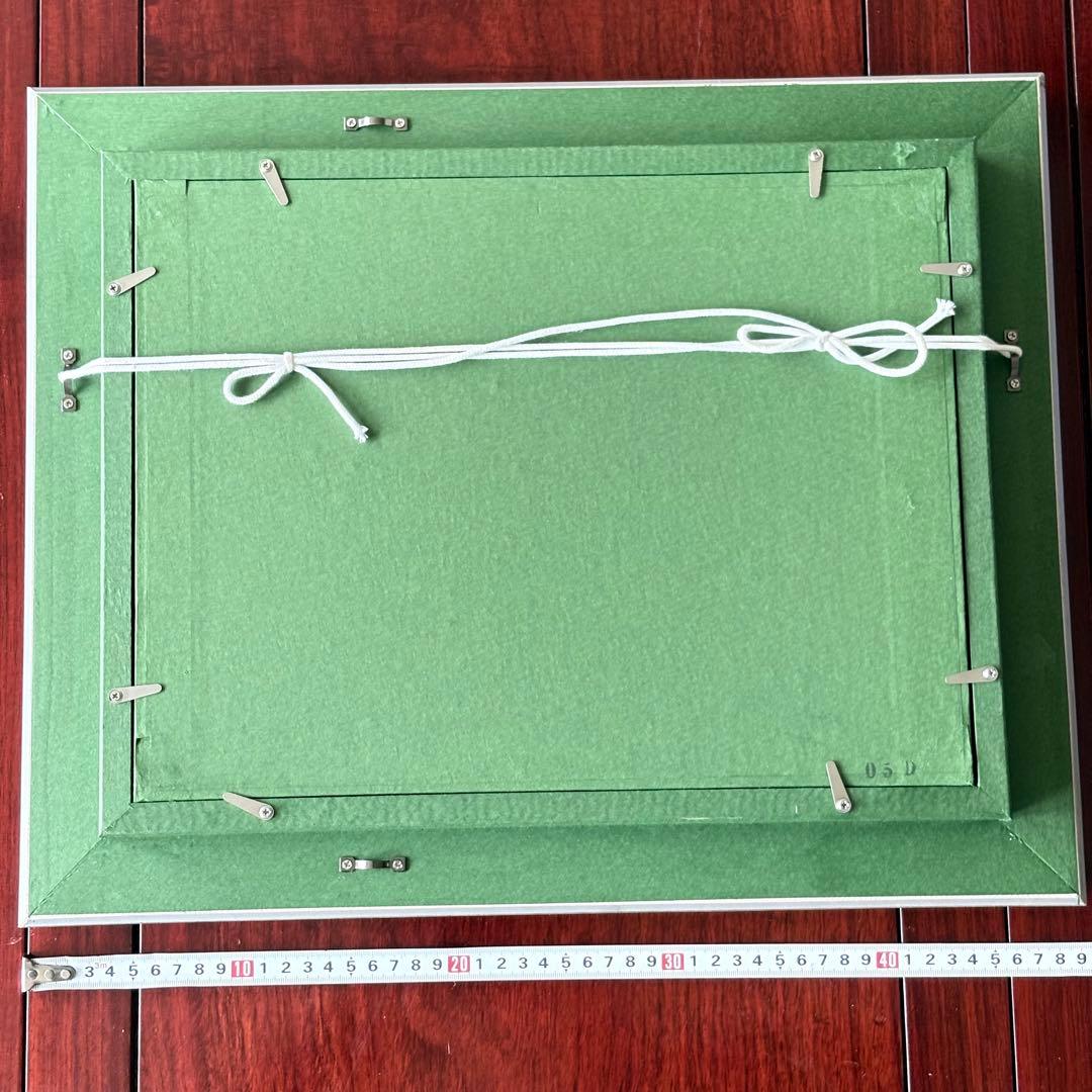 半澤国雄「清水港と富士」油彩 F4 額装 油絵 油画 絵画