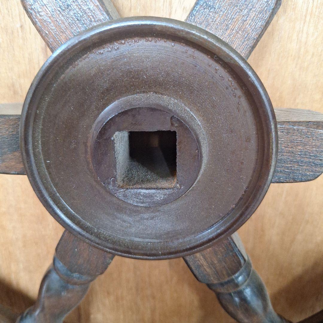 輪・ポート・ラット梶 船大型舵輪　木製　インテリア　オブジェ