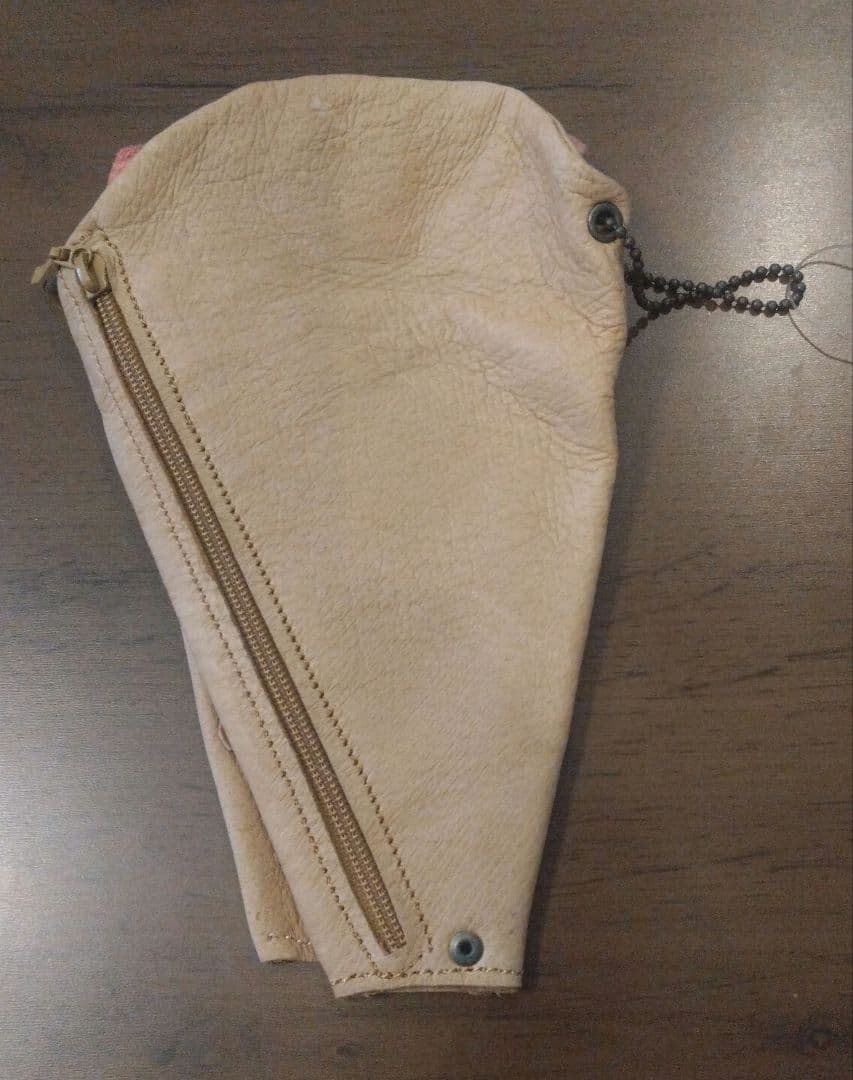 レザーコム Leather.Bread クレープカードケース クリームパンポーチ