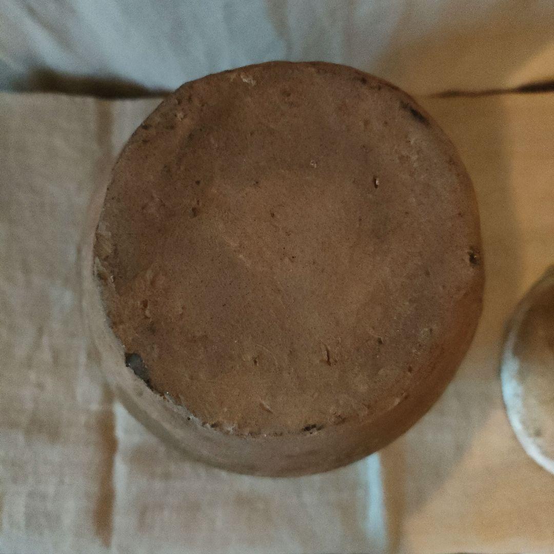 希少名品　中国古美術　灰陶蓋付き壺　プリミティブ