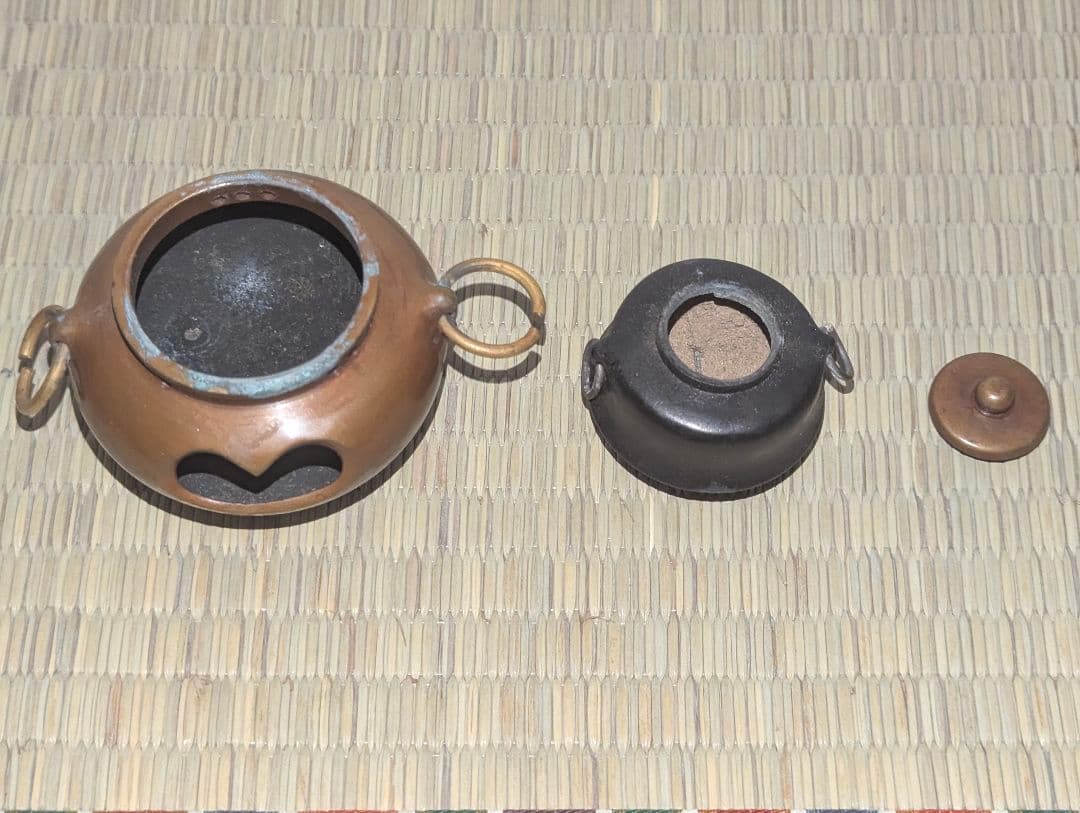 稀少！　銅製茶釜の古い雛道具　茶道具