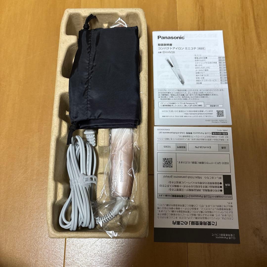 パナソニック コンパクトアイロン ピンクゴールド調 EH-HV28-PN