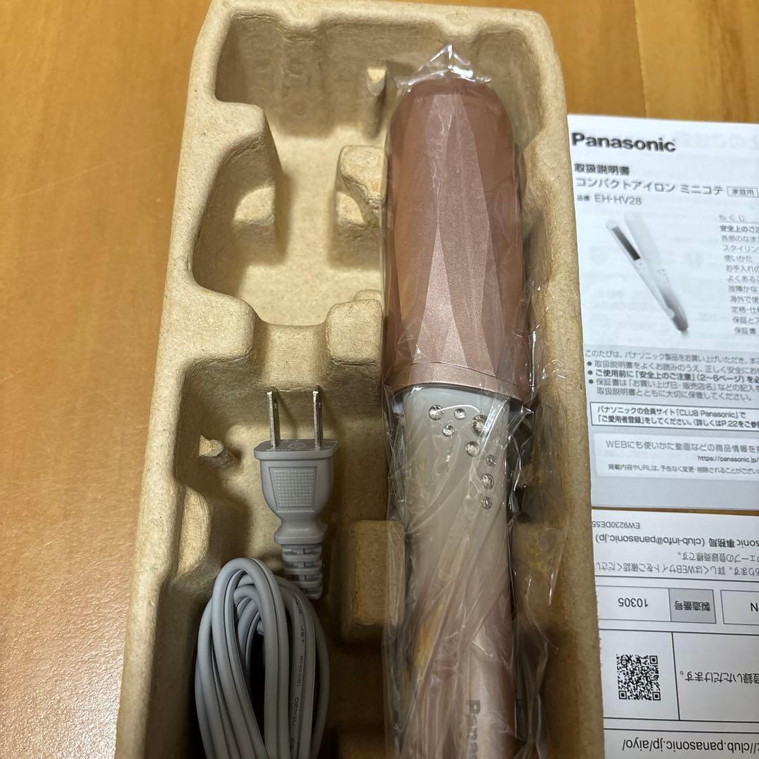 パナソニック コンパクトアイロン ピンクゴールド調 EH-HV28-PN