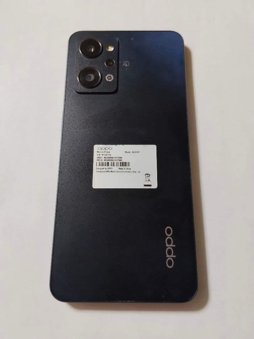 【美品】OPPO Reno 7aスターリーブラック本体