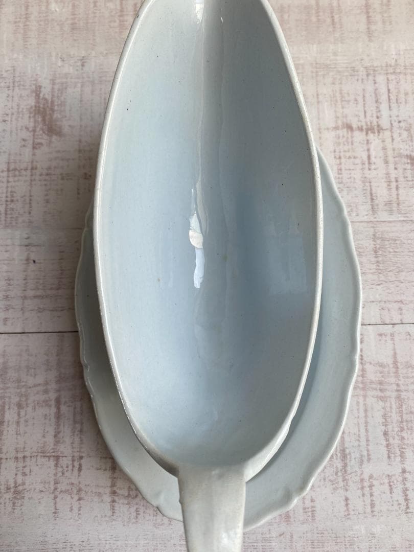 フランス アンティーク モントロー パウダーブルー ソーシエール