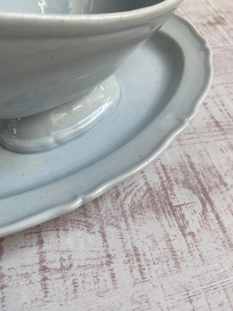 フランス アンティーク モントロー パウダーブルー ソーシエール