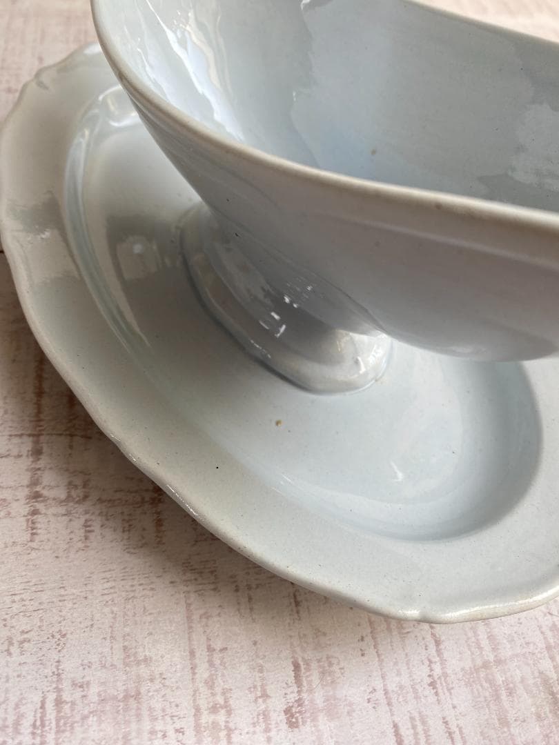 フランス アンティーク モントロー パウダーブルー ソーシエール