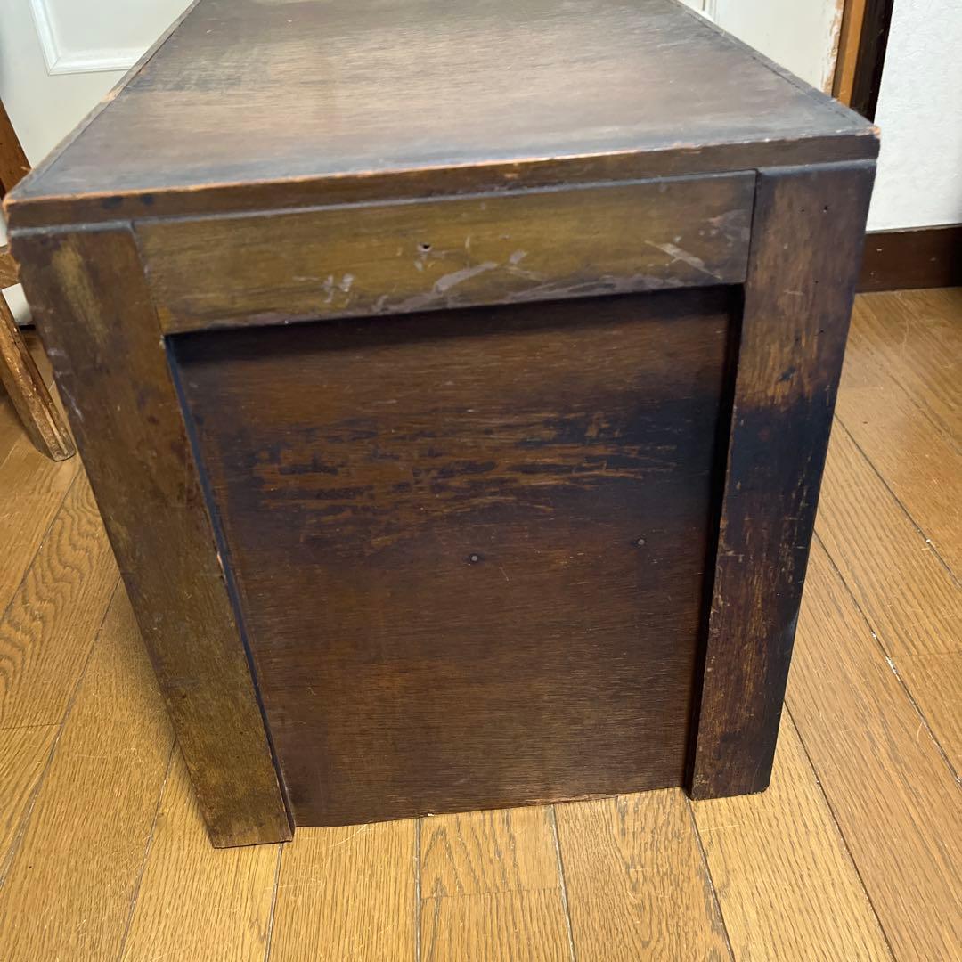 ヴィンテージ　アンティーク　ガラス　戸棚　飾り棚　昭和レトロ