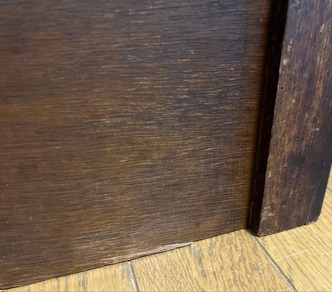 ヴィンテージ　アンティーク　ガラス　戸棚　飾り棚　昭和レトロ