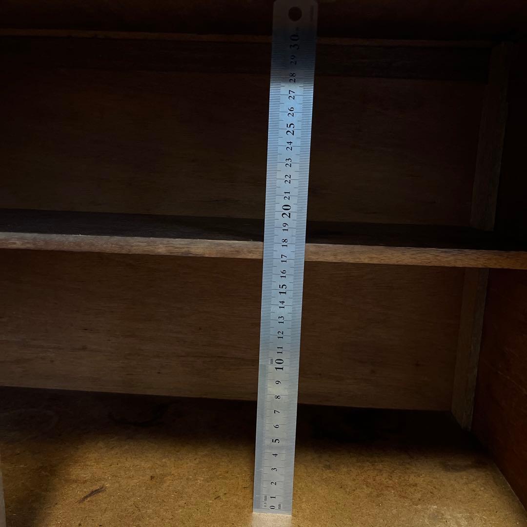 ヴィンテージ　アンティーク　ガラス　戸棚　飾り棚　昭和レトロ