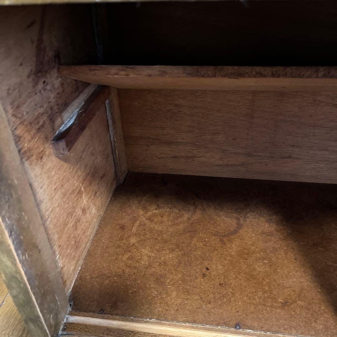 ヴィンテージ　アンティーク　ガラス　戸棚　飾り棚　昭和レトロ