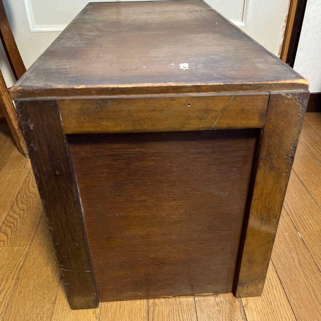 ヴィンテージ　アンティーク　ガラス　戸棚　飾り棚　昭和レトロ