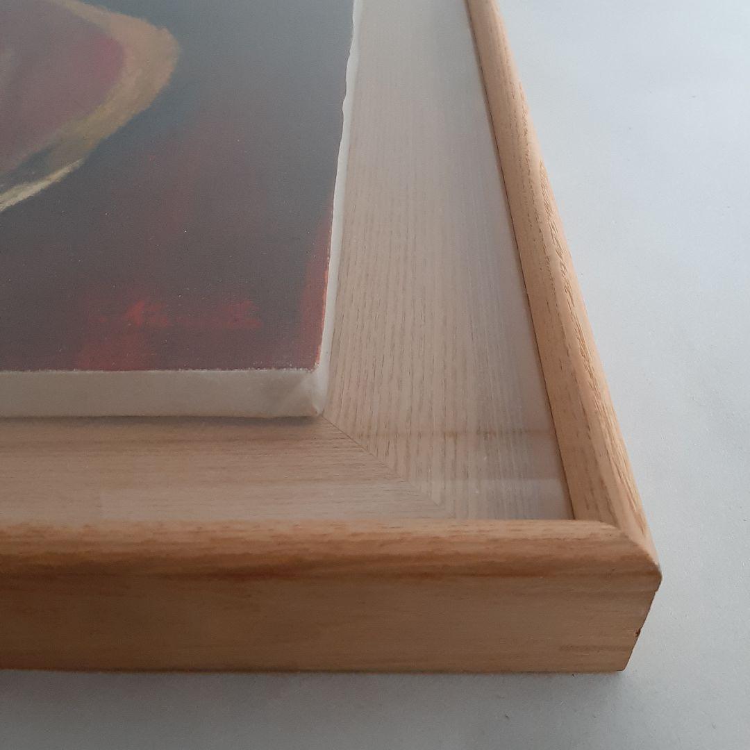 No4599額装　T.kanata 抽象画　油彩絵　絵画　美術　アート　送料無料