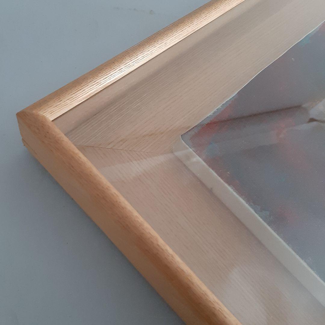 No4599額装　T.kanata 抽象画　油彩絵　絵画　美術　アート　送料無料