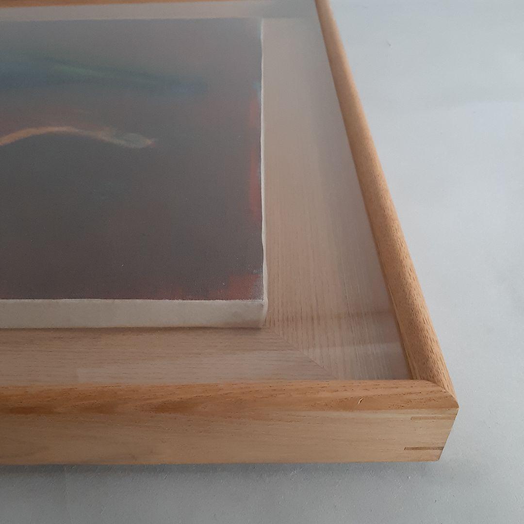 No4599額装　T.kanata 抽象画　油彩絵　絵画　美術　アート　送料無料