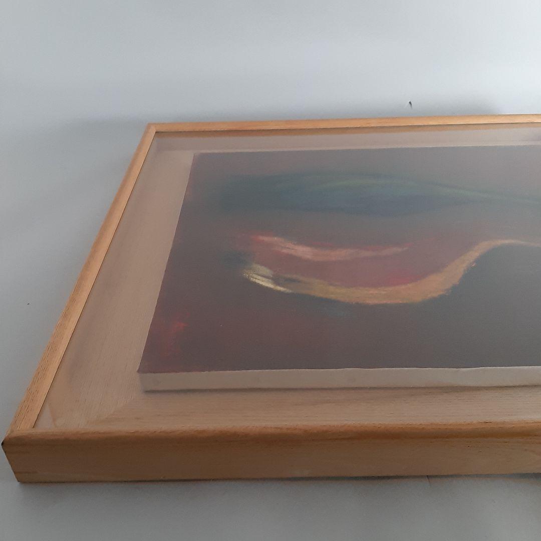 No4599額装　T.kanata 抽象画　油彩絵　絵画　美術　アート　送料無料