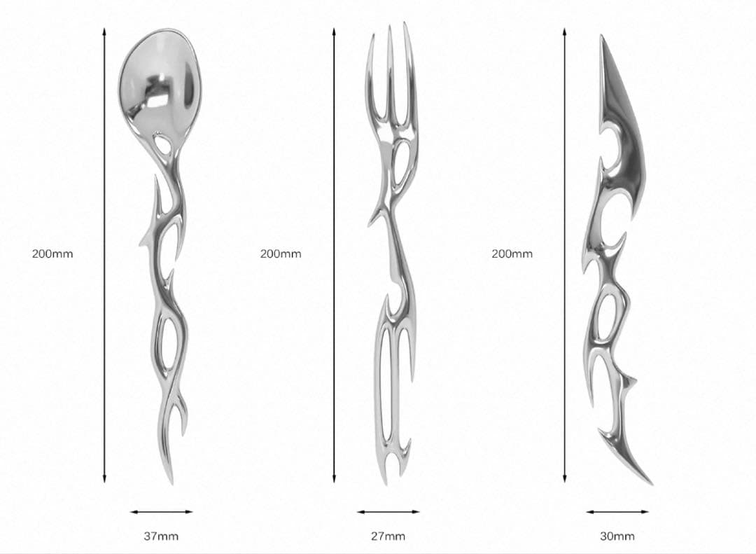 カトラリーセット　ナイフ/スプーン/フォーク　y2k