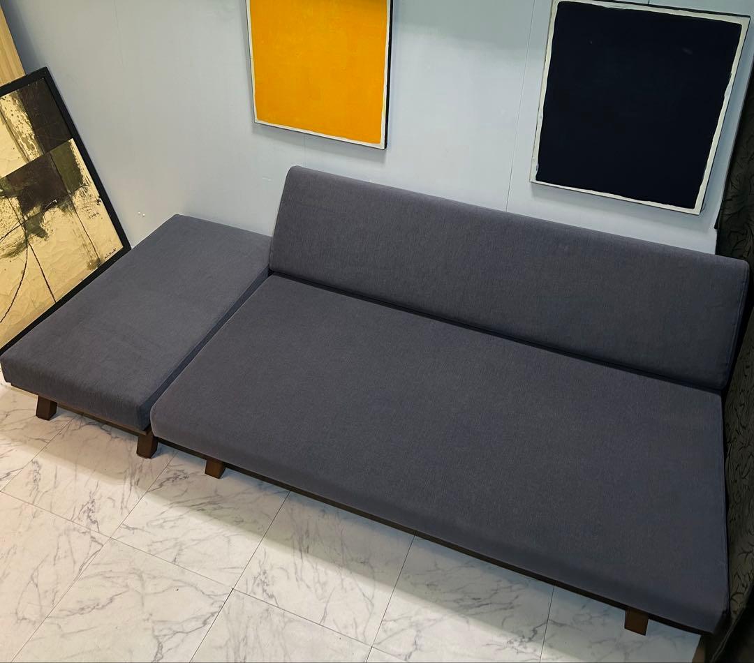 Sabisabi ソファ3人掛け【背もたれフラットタイプ】 オットマン