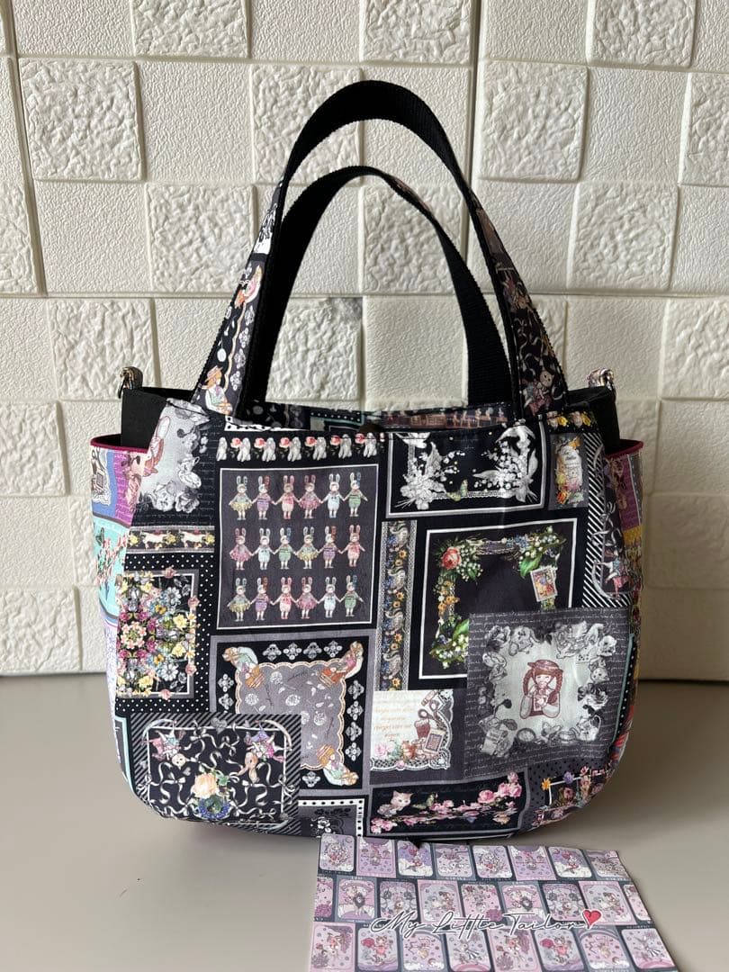 【ジョリーフルール】　トイトイ幸せのハンカチーフ柄　チューリップバッグ　S 2色