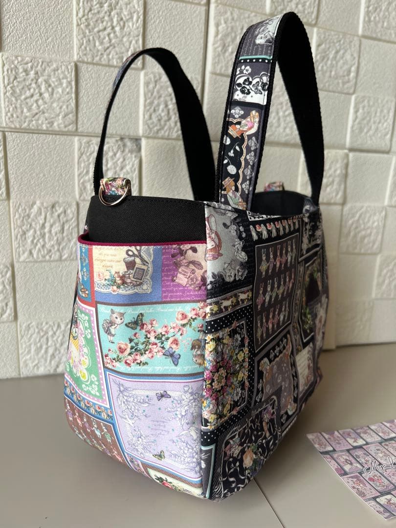 【ジョリーフルール】　トイトイ幸せのハンカチーフ柄　チューリップバッグ　S 2色