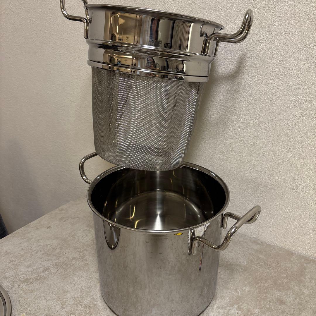 宮崎製作所 ジオ・プロダクト パスタポット 21cm 網付