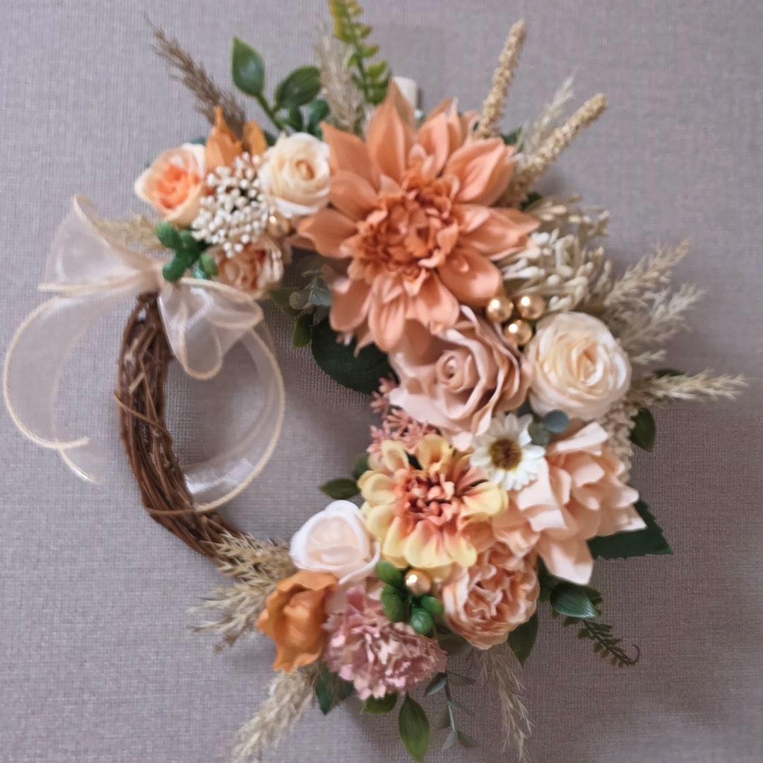 【専用】フラワーリース 早秋18 可憐なクリスマス 玄関リース