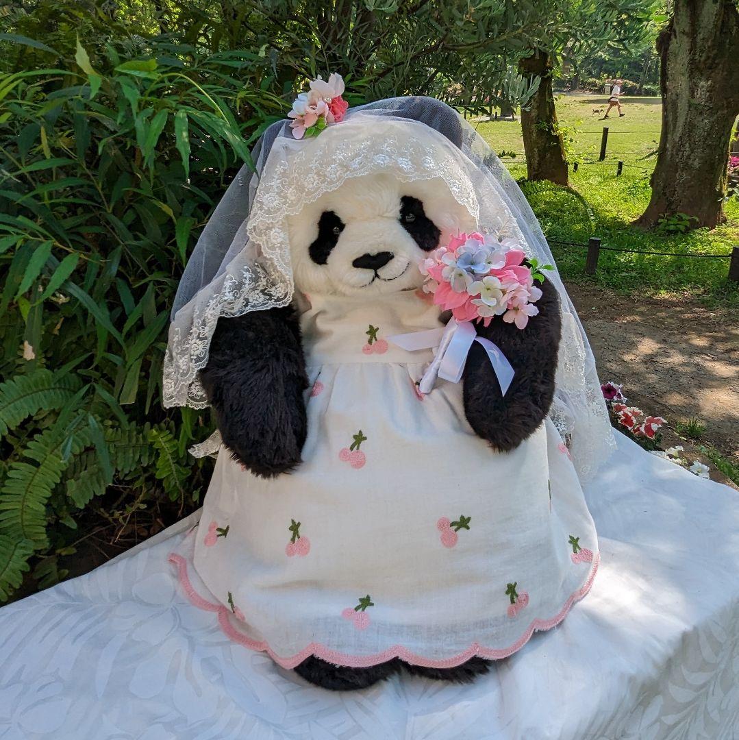 抱っこシャン♡素敵なガーデンウエディング♡ピンクのさくらんぼワンピース