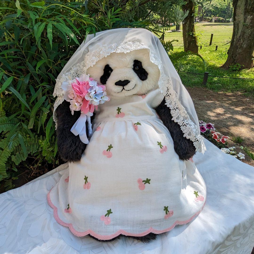 抱っこシャン♡素敵なガーデンウエディング♡ピンクのさくらんぼワンピース