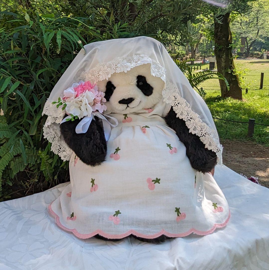 抱っこシャン♡素敵なガーデンウエディング♡ピンクのさくらんぼワンピース