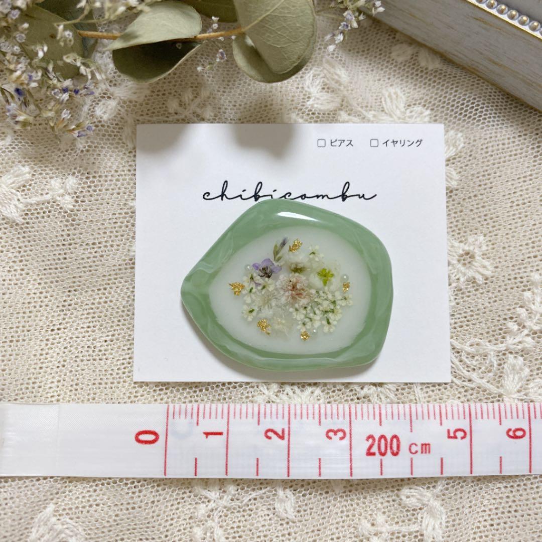 ハンドメイド　レジン　お花　ヘアゴム　ポニーフック　ブローチ　no.191