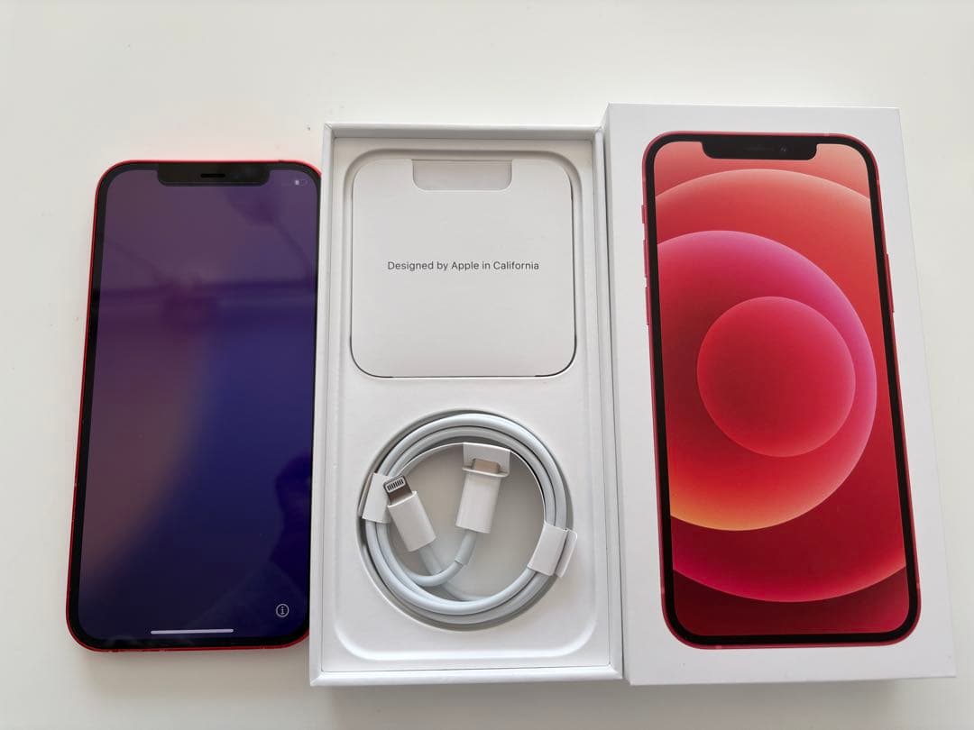 iPhone12 赤 64GB SIMフリー 付属品あり 携帯 スマートフォン