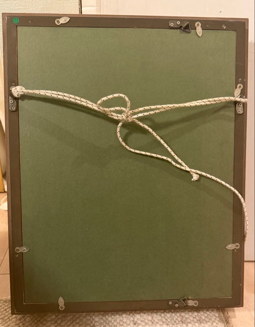 山茂 作 「トトラの島の少年」油彩風 絵画 額装 インテリア アート #173