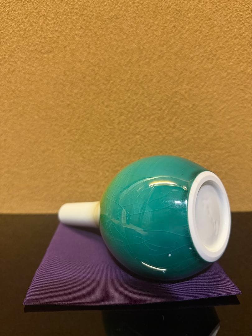 四代徳田八十吉　花入　瑞穂　共箱