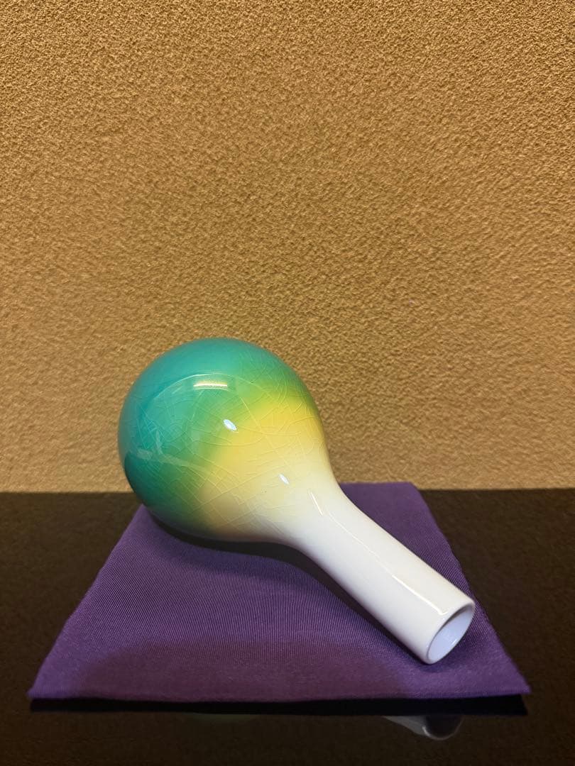 四代徳田八十吉　花入　瑞穂　共箱