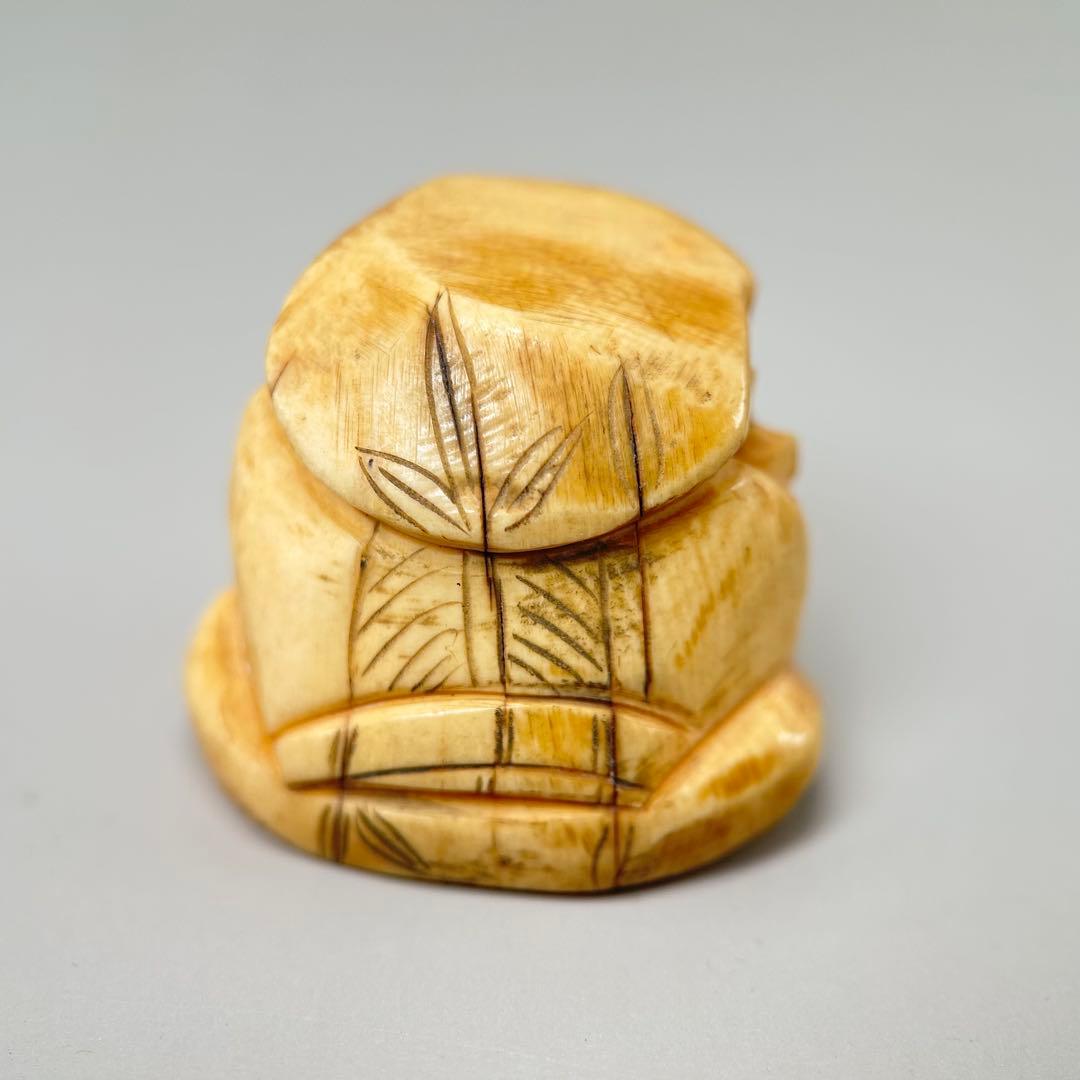 B福の神像 四体セット彫刻根付天然素材アンティーク骨董飾り物古美術置物細密細工