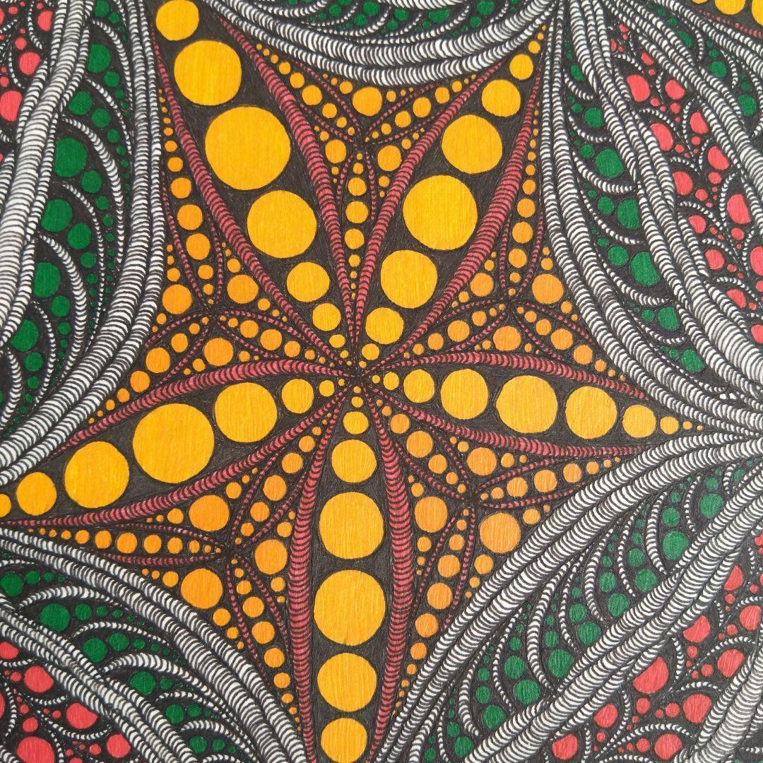 幾何学模様 手描きアート