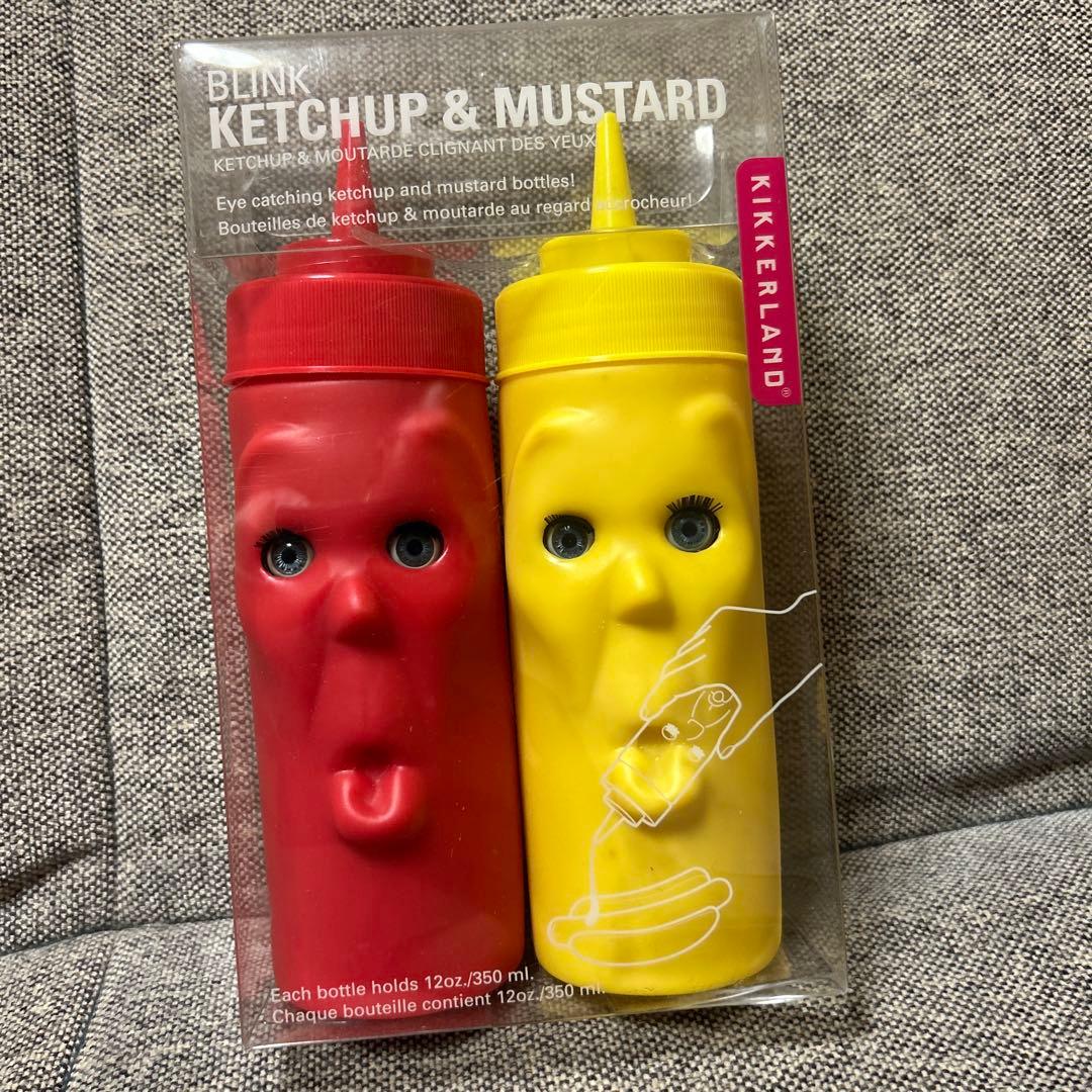 Kikkerland 目が動くケチャップ・マスタードボトル
