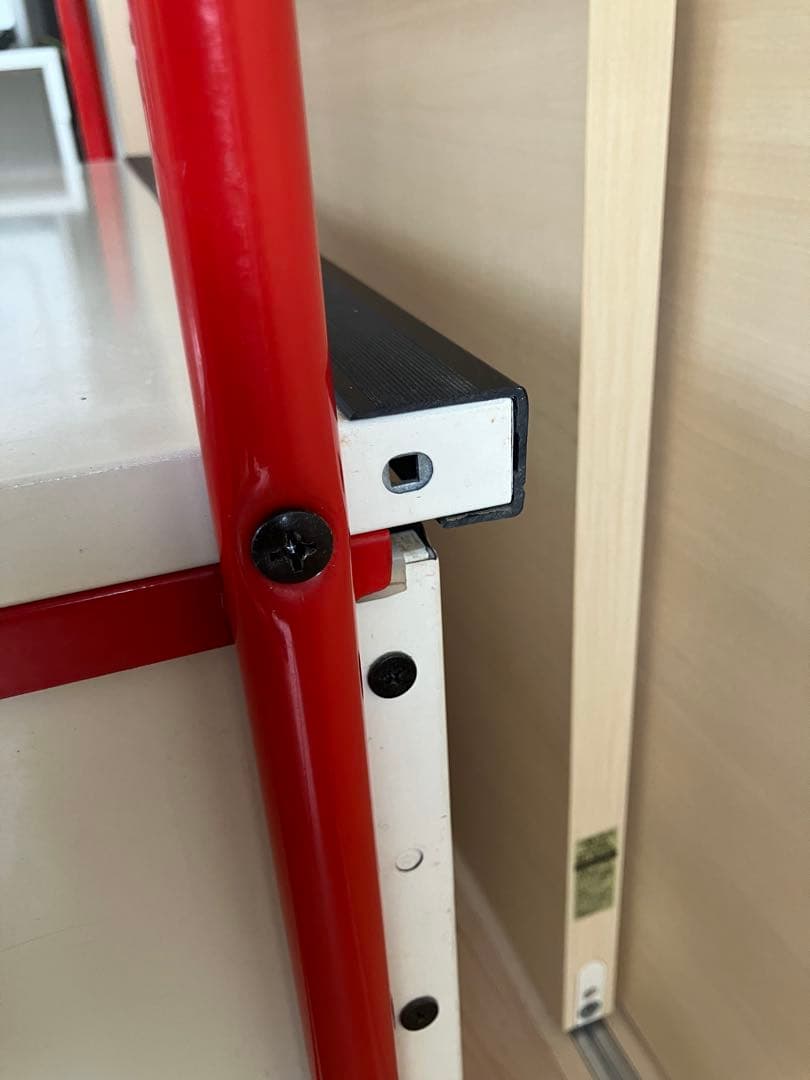 希少　70s　レトロポップ　スチールラック　レッド　引き出し付き