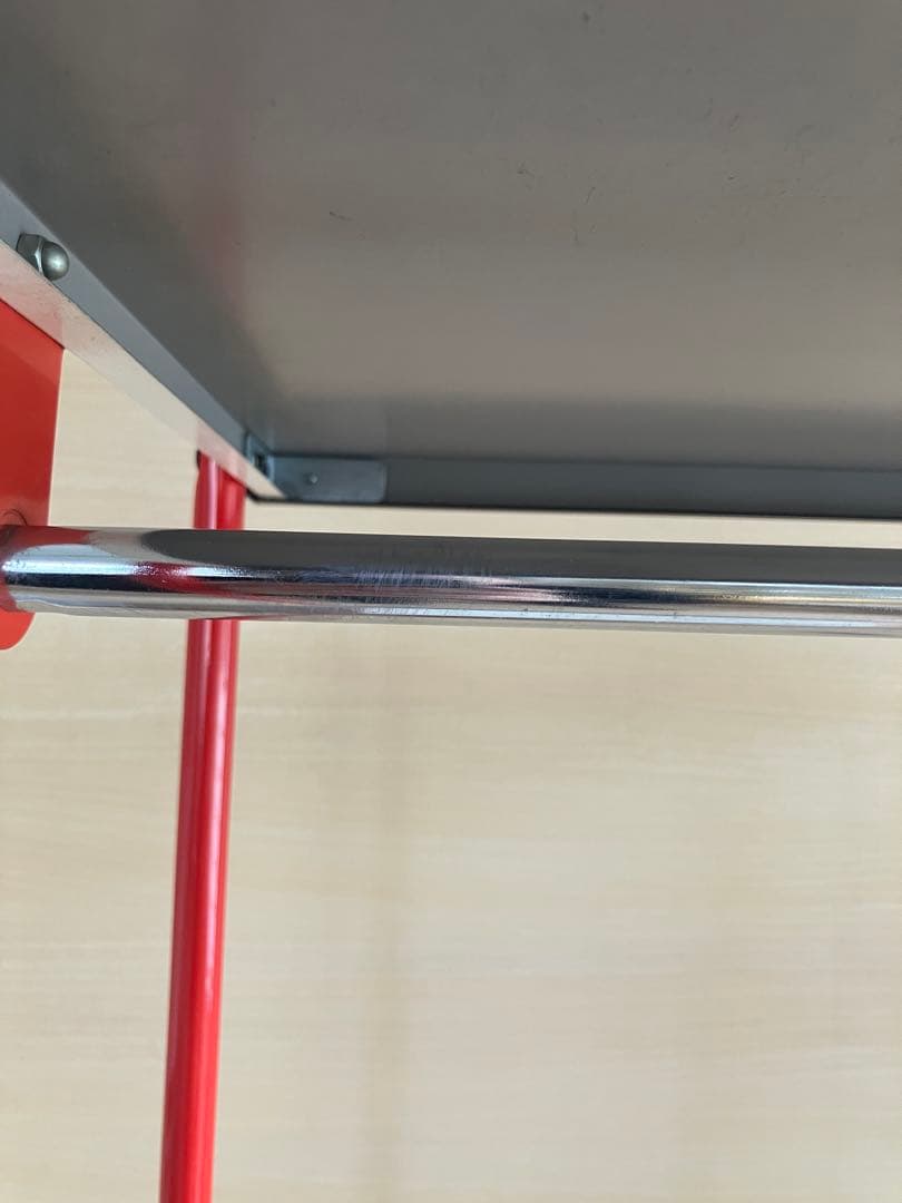 希少　70s　レトロポップ　スチールラック　レッド　引き出し付き